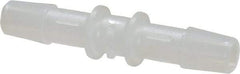 Made in USA - 5/16" Barb, Polypropylene Single Barbed Tube Splicer - Natural - Exact Industrial Supply