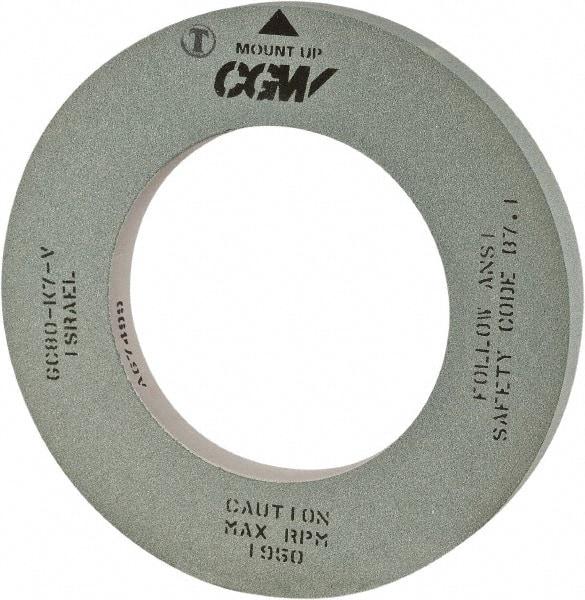 Camel Grinding Wheels - 14" Diam x 5" Hole x 2" Wide Centerless & Cylindrical Grinding Wheel - 80 Grit, Silicon Carbide, Type 1, Vitrified Bond, No Recess - Exact Industrial Supply