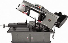 Jet - 10 x 17" Max Capacity, Manual Step Pulley Horizontal Bandsaw - 50, 125, 200 & 275 SFPM Blade Speed, 230/460 Volts, 60°, 2 hp, 3 Phase - Exact Industrial Supply
