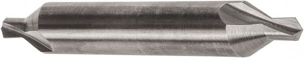 Precision Twist Drill - #0 Plain Cut 60° Incl Angle Solid Carbide Combo Drill & Countersink - Exact Industrial Supply