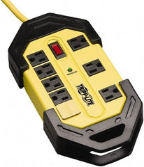 Tripp-Lite - 8 Outlets, 120 VAC15 Amps, 12' Cord, Power Outlet Strip - Floor, Keyhole Mount, 5-15 NEMA Configuration, 1.57" Strip - Exact Industrial Supply