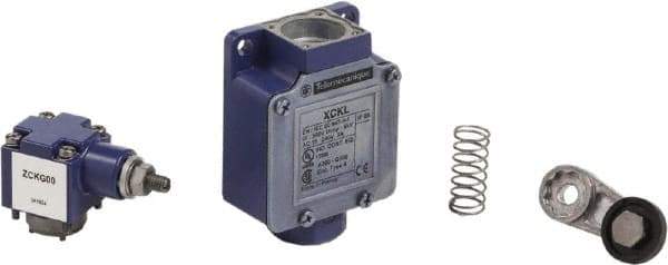 Telemecanique Sensors - SPDT, NC/NO, 300 VAC, 300 VDC, Screw Terminal, Roller Lever Actuator, General Purpose Limit Switch - 1, 2, 3, 4, 12 NEMA Rating, IP66 IPR Rating, Reversible Mount - Exact Industrial Supply