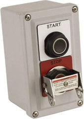 Square D - 2 Operator, Projecting Pushbutton Control Station - Start, Stop (Legend), Momentary Switch, NO/2NC Contact, NEMA 13, 3, 4, 4X - Exact Industrial Supply