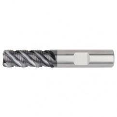 1x1x1-1/2x4 .050R 6FL Carbide Roughing End Mill-Weldon Shank-AlTiN - Exact Industrial Supply