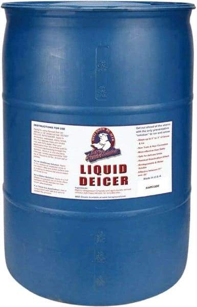 Bare Ground Solutions - 30 Gal Drum Sodium Chloride, Magnesium Chloride, Corn Derived Inhibitor Liquid - Effective to -20°F - Exact Industrial Supply