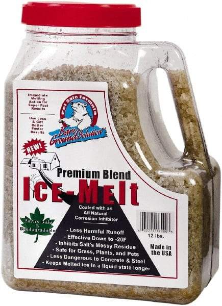 Bare Ground Solutions - 12 Lb Jug Calcium Chloride Granules - Effective to -20°F - Exact Industrial Supply