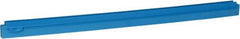 Vikan - 27.6" Polypropylene Blade Squeegee Refill - Threaded End, Double Edge, Blue, Polypropylene Holder, Use with 77153 - Exact Industrial Supply