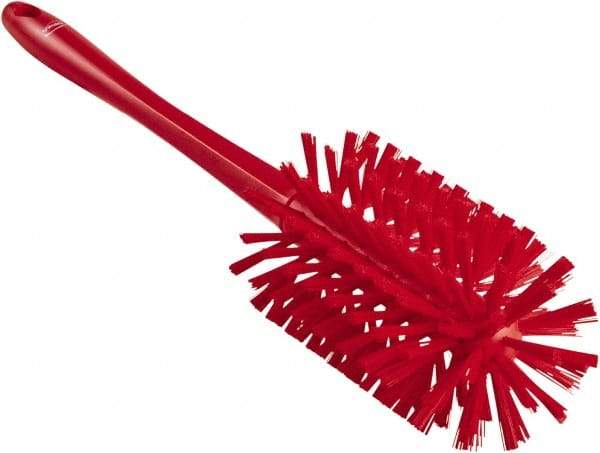 Vikan - 3-1/2" Diam Polyester Bottle Brush - 17" OAL, 6-1/4" Head Length, Polypropylene Handle - Exact Industrial Supply