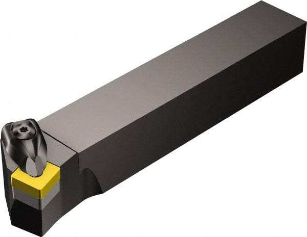 Sandvik Coromant - DSKN, Right Hand Cut, 15° Lead Angle, 1" Shank Height x 1" Shank Width, Negative Rake Indexable Turning Toolholder - 6" OAL, SNMG 12 04 08 Insert Compatibility, Series T-Max P - Exact Industrial Supply