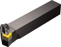 Sandvik Coromant - DSKN, Left Hand Cut, 15° Lead Angle, 1" Shank Height x 1" Shank Width, Negative Rake Indexable Turning Toolholder - 6" OAL, SNMG 12 04 08 Insert Compatibility, Series T-Max P - Exact Industrial Supply