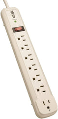 Tripp-Lite - 7 Outlets, 120 VAC15 Amps, 4' Cord, Power Outlet Strip - Floor, Keyhole Mount, 5-15 NEMA Configuration, 12.4" Strip - Exact Industrial Supply