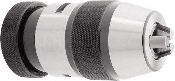 Accupro - JT2, 1/32 to 3/8" Capacity, Tapered Mount Steel Drill Chuck - Keyless, 43mm Sleeve Diam, 3-3/16" Open Length - Exact Industrial Supply