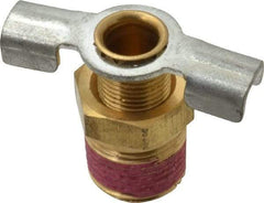 Value Collection - Steel Wing Nut Valve Drain Cock & Shutoff Valve - 3/8 Thread, 200 Max psi - Exact Industrial Supply
