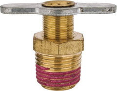 Value Collection - Steel Wing Nut Valve Drain Cock & Shutoff Valve - 1/2 Thread, 200 Max psi - Exact Industrial Supply
