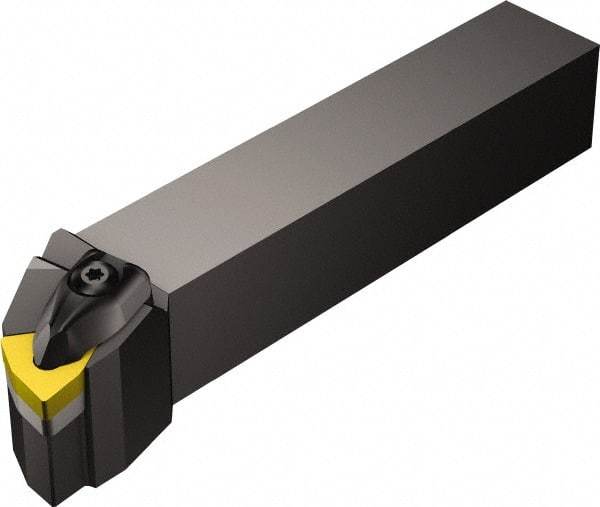 Sandvik Coromant - DWLN, Left Hand Cut, -5° Lead Angle, 20mm Shank Height x 20mm Shank Width, Negative Rake Indexable Turning Toolholder - 125mm OAL, WNMG 06 04 08 Insert Compatibility, Series T-Max P - Exact Industrial Supply