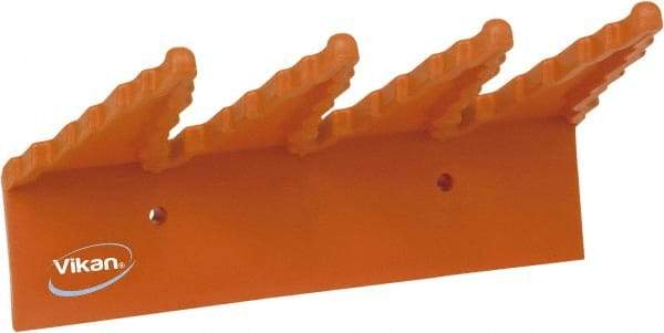 Vikan - 22 Lb, 6-1/2" Wide, 2-1/2" High, Polypropylene, Wall Bracket - 9-1/2" Long, 3 Holders - Exact Industrial Supply