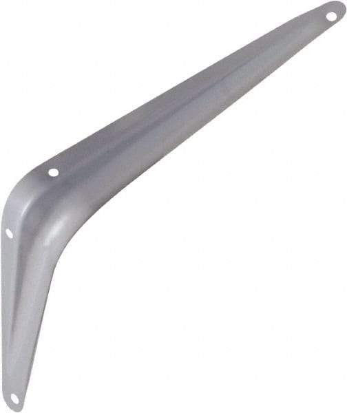 National Mfg. - 100 Lb Capacity, Gray Shelf Brackets - 6" Long x 8" High x 1.667" Wide - Exact Industrial Supply