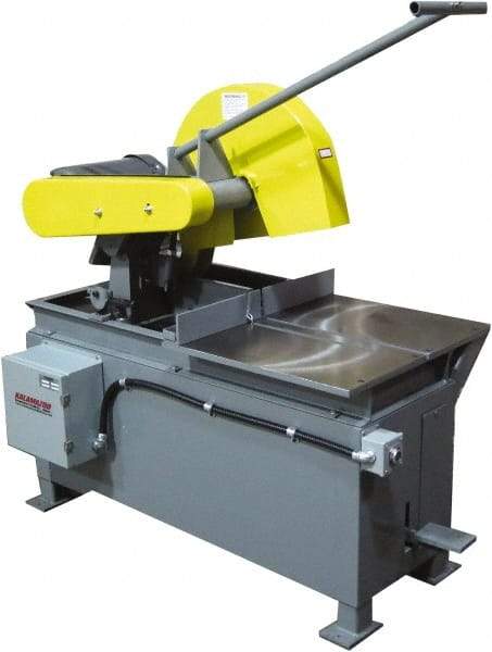 Kalamazoo - 20" Blade Diam, 1" Arbor Hole, Straight Chop & Cutoff Saw - 2,500 RPM, 15 hp, 220/440 Volts, 3 Phase - Exact Industrial Supply