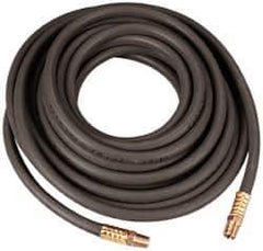 Value Collection - 1/2" ID x 0.787" OD 25' Long Multipurpose Air Hose - MNPT x MNPT Ends, 200 Working psi, 1/2" Fitting, Black - Exact Industrial Supply