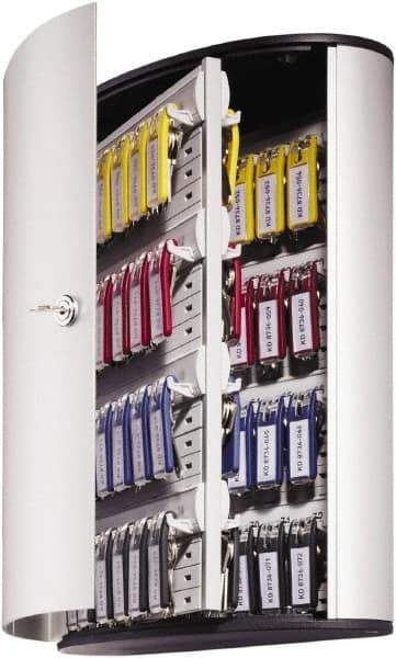 ADVANTUS - 72 Keys, Silver Key Chains - 2-1/2" Wide x 4-5/8" Deep x 15-3/4" High - Exact Industrial Supply