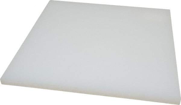 Value Collection - 1/2" Thick x 12" Wide x 1' Long, Polypropylene Sheet - Translucent White - Exact Industrial Supply
