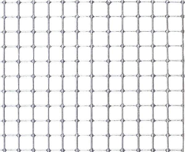 Value Collection - 12 Gage, 0.105 Inch Wire Diameter, 1 x 1 Mesh per Linear Inch, Steel, Welded Fabric Wire Cloth - 0.895 Inch Opening Width, 48 Inch Wide, Cut to Length, Galvanized - Exact Industrial Supply