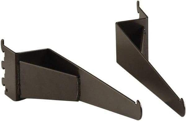 ECONOCO - Anthracite Coated Shelf Bracket - 13" Long, 2" Wide - Exact Industrial Supply