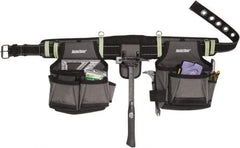 Bucket Boss - 1 to 52" Waist Tool Rig - 29 Pocket, Gray, Polyester - Exact Industrial Supply