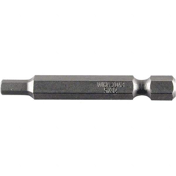 Wiha - 3mm Hex Power Bit - 1/4" Drive, 50mm OAL - Exact Industrial Supply