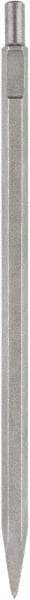 DeWALT - 21/32" Head Width, 18" OAL, 3/4" Shank Diam, Point Chisel - Spline Drive, Spline Shank, Steel - Exact Industrial Supply