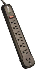 Tripp-Lite - 7 Outlets, 120 VAC15 Amps, 4' Cord, Power Outlet Strip - Floor, Keyhole Mount, 5-15 NEMA Configuration, 12.4" Strip - Exact Industrial Supply