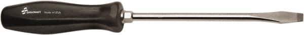 Ability One - Standard Slotted Screwdriver - Round Shank, Ergonomic Handle - Exact Industrial Supply