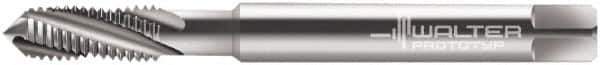 Walter-Prototyp - #10-32 UNF 3 Flute 3B Modified Bottoming Spiral Flute Tap - Powdered Metal, Bright Finish, 70mm OAL, Right Hand Flute, Right Hand Thread, Series 234104 - Exact Industrial Supply