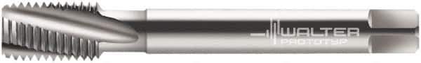 Walter-Prototyp - 3/8-24 UNF 3 Flute 3B Modified Bottoming Spiral Flute Tap - Cobalt, Bright Finish, 100mm OAL, Right Hand Flute, Right Hand Thread, Series 23450 - Exact Industrial Supply
