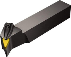 Sandvik Coromant - DVTN, Left Hand Cut, -27.50° Lead Angle, 1" Shank Height x 1" Shank Width, Negative Rake Indexable Turning Toolholder - 6" OAL, VNMG 16 04 08 Insert Compatibility, Series T-Max P - Exact Industrial Supply