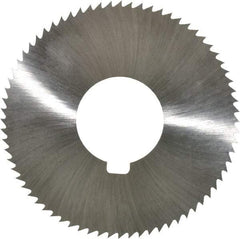 Value Collection - 2-3/4" Diam x 0.023" Blade Thickness x 1" Arbor Hole Diam, 72 Tooth Slitting and Slotting Saw - Arbor Connection, Right Hand, Uncoated, High Speed Steel, Concave Ground, Contains Keyway - Exact Industrial Supply