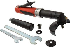 Sioux Tools - 4" Wheel Diam, 12,000 RPM, Pneumatic Angle & Disc Grinder - 3/8-24 Spindle, 35 CFM, Rear Exhaust - Exact Industrial Supply