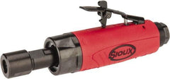 Sioux Tools - 1/4" Collet, Straight Handle, Angle Air Die Grinder - 25,000 RPM, Rear Exhaust, 11 CFM, 0.3 hp, 6.21 bar, 1/4 NPT - Exact Industrial Supply