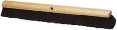 Ability One - 18" Smooth Surface Polyester/Tampico Push Broom - 3" Bristle Length, Wood Block, Threaded Handle Connection - Exact Industrial Supply