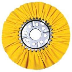 Osborn - 10" Diam x 1/2" Thick Unmounted Buffing Wheel - 16 Ply, Ventilated Bias Cut, 2" Arbor Hole, Hard Density, Coarse Grade - Exact Industrial Supply