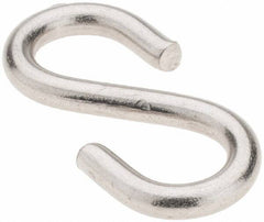 Value Collection - Stainless Steel S-Hook - 17 Lb Capacity, 0.114" Wire, 1-1/4" OAL - Exact Industrial Supply