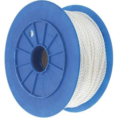 Value Collection - 600' Max Length Nylon Solid Braid Rope - 1/4" Diam, 124 Lb Capacity - Exact Industrial Supply