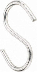 Value Collection - Carbon Steel Bright Zinc S-Hook - 0.148" Wire, 2-1/8" OAL - Exact Industrial Supply