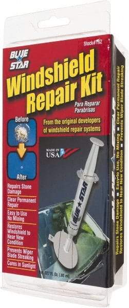 Value Collection - Automotive Repair & Service Kits Type: Windshield Repair Kit Contents: 1 Syringe, Repair Compound, Adhesive Disk and Pedestal for One Repair - Exact Industrial Supply