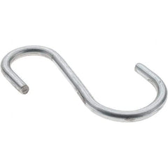 Value Collection - Trade Size 98, Carbon Steel Bright Zinc S-Hook - 0.187" Wire, 2-11/16" OAL - Exact Industrial Supply