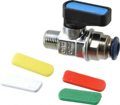 Aignep USA - 1/8" Pipe, Full Port, Brass Standard Ball Valve - Exact Industrial Supply