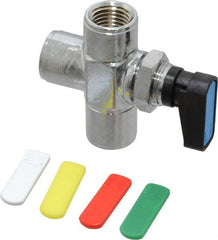 Aignep USA - 1/4" Pipe, Full Port, Brass Standard Ball Valve - Exact Industrial Supply