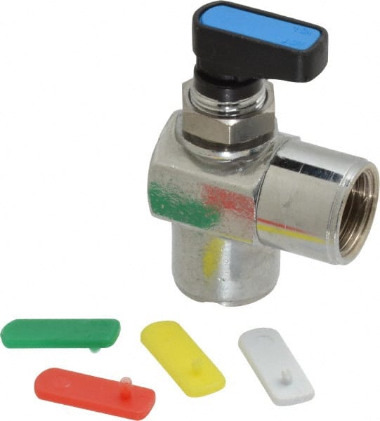 Aignep USA - 3/8" Pipe, Full Port, Brass Standard Ball Valve - Exact Industrial Supply