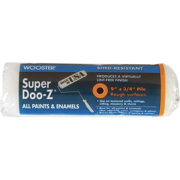 Wooster Brush - 3/4" Nap, 9" Wide Paint Roller Cover - Rough Texture, Woven - Exact Industrial Supply