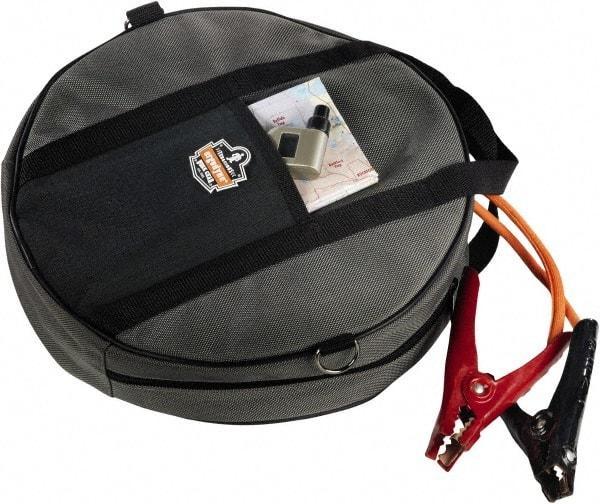 Ergodyne - 1 Pocket Gray Ballistic Polyester Tool Bag - 13" Wide x 13" Deep x 3" High - Exact Industrial Supply